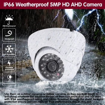 A Detecção humana AHD Dome de Câmera de 3,6 mm Grande Angular de Segurança CCTV Câmera de 5mp HD 5MP Visão Noturna No Exterior da Câmara Filtro de Corte de INFRAVERMELHO