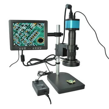 Conjunto completo de 14MP Industrial Microscópio Câmara HDMI, Saída USB 180X C-mount Lente de Zoom de 60 DIODO emissor de Luz do Microscópio 8