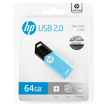 Original HP USB 2.0 Flash Disk 64 GB USB Flash Drive 16GB de Memória USB 2.0 Vara Pendrive v150