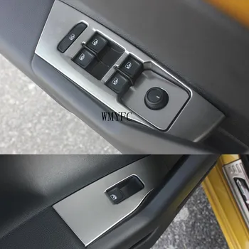 Porta interna Braço Elevador de vidro do Painel de botões do Molde Tampa do Kit Guarnição Acessórios de Ajuste para o VW Volkswagen Polo 2019 2020 Estilo Carro
