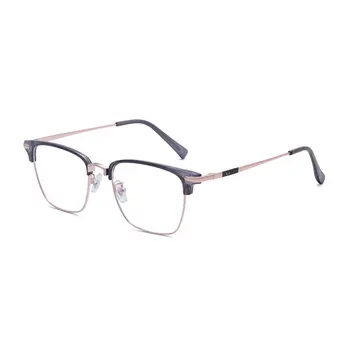 Titânio Puro Óculos De Armação Completa Rim Óculos Estilo Dos Homens Óculos De Míope Primavera Dobradiças Retângulo Óculos