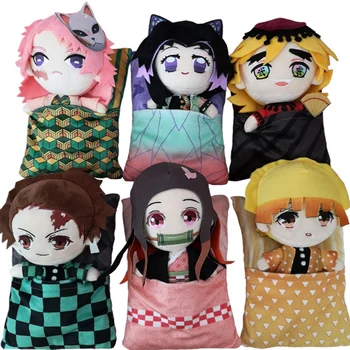 Bonito Popular Japão Anime Demon Slayer Pelúcia Boneca Kimetsu não Yaiba Travesseiro Almofada Macia Brinquedos de Pelúcia Para Crianças, Presente de Aniversário