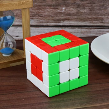 YJ YuSu M 4x4x4 Magnético Cubo Mágico Stickerless Preto Brinquedo Quebra-cabeça para a Formação do Cérebro do cubo mágico YJ8339