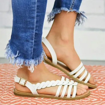 Mulheres Sandálias 2020 Sapatos Femininos Mulher Recorte Tecer Senhoras Sandálias Respirável Slip-On Sandálias das Mulheres Sapatos de Zapatos Mujer