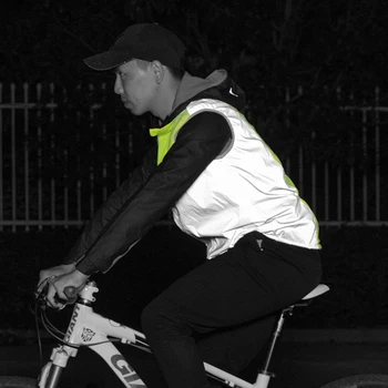 ROCKBROS Executando o Colete reflector de Desporto ao ar livre Segurança Camisolas Cycing Moto sem Mangas Andar de Bicicleta Colete Homens Mulheres Coletes à prova de Luz