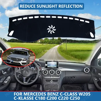 Anti-Derrapante, Anti-UV Tapete Tampa do Painel de controle Pad Dashmat Proteger Tapete para a Mercedes Benz C-Class W205 C-Klasse C180 C200 Acessórios