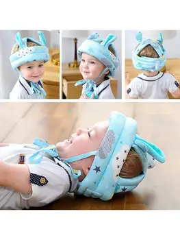 Criança Infantil Bebê Bump Capacete De Segurança Chapéu Animais Dos Desenhos Animados De Cabeça Almofada Bonnet Novo 2021