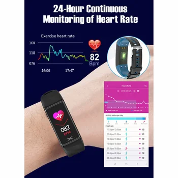 Smart Pulseira V30 Homens Mulheres Relógio de frequência Cardíaca Esporte Banda Pressão Arterial de Fitness Tracker Impermeável de Cor Android IOS Pulseira
