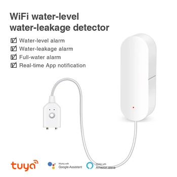 Inteligente de Água Sensor de Vazamento wi-Fi Excesso de Inundação, Fuga de Alertas Funciona Com Tuya Vida Inteligente APLICATIVO Monitor Remoto