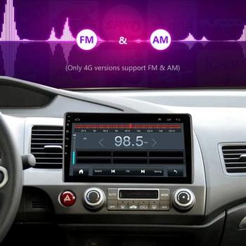 Android 9.0 2 Din 4G+wi-Fi Rádio do Carro Para Honda Civic 2005-2011 estéreo RDS DSP+48EQ ESTOU Tela IPS de GPS de Navegação Multimédia Player