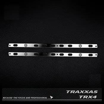 De Aço inoxidável Lado Saia de Vidro placas Decorativas para 1/10 RC Rastreador de Carro Traxxas TRX4 T4 TRX-4 Defensor 82056-4