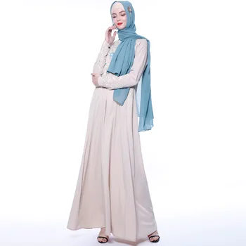 Turquia Maxi Uma linha de Vestido de Muçulmano Mulheres Bordado Abaya Hijab Vestidos marroquino kaftan Longo Vestes Dubai Árabe Islâmica vestido de Roupas