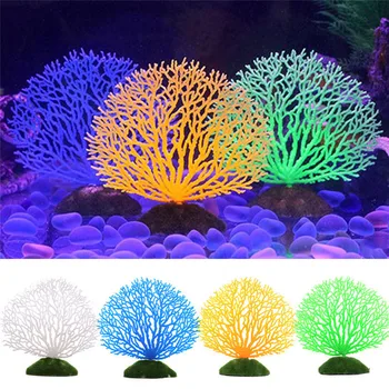 Aquário Decoração Planta De Incandescência Luminosa Artificial Coral Tanque De Peixes Ornamento Paisagismo Decoração Efeito F1225