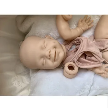 Boneca Reborn Kit 22inch de Silicone Macio Bebe Reborn Molde DIY sem pintura Reborn Bebê Menina Menino com o Kit de Pano de Corpo de Boneca Acessórios