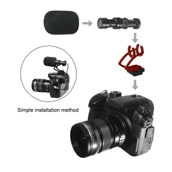 COMICA Nova Versão CVM-10II Full Metal MINI-câmera não incluída Vídeo Microfone com Choque de Montagem para o Smartphone, a Gopro