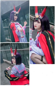 2019 Fate/Grand Ordem Assassino Shuten-douji Cos Mulher JK Sexy Marinheiro Uniforme Cosplay Traje de Halloween Top+Saia+Colar+Meia