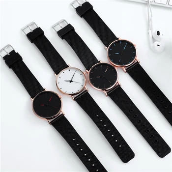 2020 Moda Relógios de Homens Cinto de Malha Ultra-Fino Relógio de Quartzo Business Casual Simples relógio de Pulso Relógio de Presentes Relógio Masculino