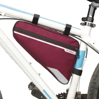 2019 Nova Bicicleta Bicicleta Bicicleta Bag Duplo Frontal, Estrutura Em Tubo De Telefone Impermeável Sacos De Bicicleta Triângulo Bolsa De Suporte Da Estrutura Da Bicicleta, Acessórios