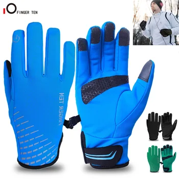 Promovido novo Buço Quente de Inverno, Luvas Impermeáveis Touchscreen Anti Derrapante para Homens Mulheres corrida, Ciclismo Futebol de Esqui
