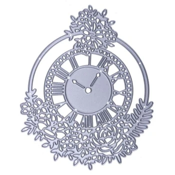 YLCD1596 Relógio de Flores de Corte de Metal Morre Para Scrapbooking Estênceis DIY Álbum de Cartões de Decoração em Relevo Pasta Corta Modelo