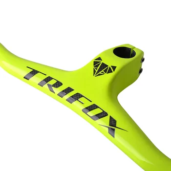 TRIFOX de Carbono MTB Bicicleta Guiador e da Integrada de 28.6 mm, 600-800mm, Carbono Guidão Riser Bares para MTB Mountain Bikes