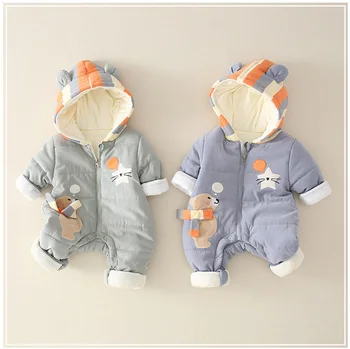 Recém-nascidos roupas de bebê menino menina do algodão casaco bebê outono inverno Macacão trepadeira