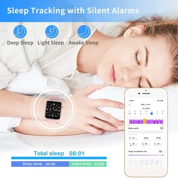 Smart Watch P8 Homens Mulheres 1.4 polegadas Touch Screen de Fitness Tracker Monitor de frequência Cardíaca IP67 Impermeável GTS Esportes SmartBand