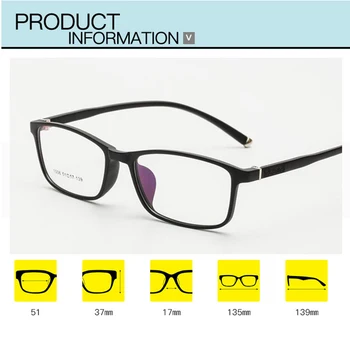 Novo TR90 Miopia Óculos leves e flexíveis armações de óculos com Mulheres ou Homens do quadro moda prescrição de óculos Vintage
