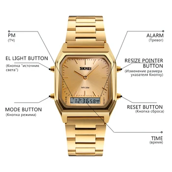 Digital de Quartzo Relógios de Homens de Cima da Marca de Moda Cronógrafo de Luxo Dupla do Desporto Relógios de pulso Masculino Relógio reloj hombre SKMEI 2018