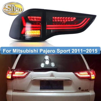 Para Mitsubishi Pajero Sport 2011~Montero Sport DIODO emissor de Luz Traseira da Cauda DRL+ Freio + Inversa +Sinal de volta a luz de nevoeiro estilo Carro