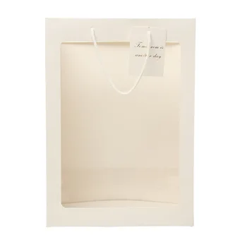 5 pcs entrega vaso de Flores INS estilo transparente bolsa retangular saco branco explosão Dia dos Namorados presente de Natal caixas
