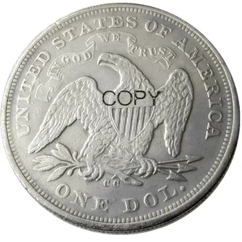 Um conjunto de(1870-1873)-cc 4pcs Sentado Liberdade Banhado a Prata de Dólares de Um Dólar, Moedas de Varejo