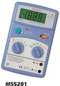 FRETE GRÁTIS MASTECH MS5201 Isolamento Testador Digital Medidor de Tensão de AC/DC com Detector de Alarme