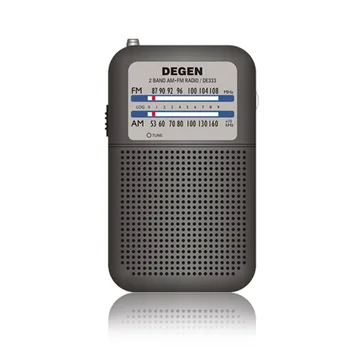 Rádio Degen DE333 FM AM Receptor Mini Punho Portátil do Tamanho do Bolso Duas Band FM Gravador de Rádio de Alta Sensibilidade Rádio