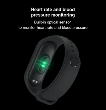 M5 M45 Banda Inteligente Sport Fitness pulseira Relógio de Fitness Tracker Smartband Pressão Arterial Monitor de frequência Cardíaca Pulseira Impermeável