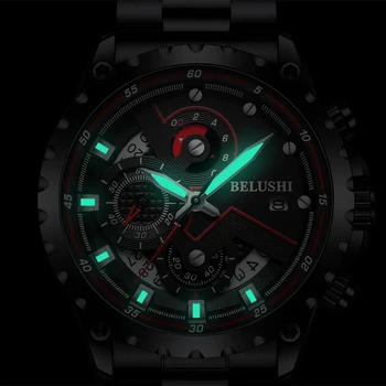 2021 Nova Mens Relógios De Alto Luxo Da Marca Couro Cronógrafo Esporte Impermeável Automática De Data De Quartzo Relógio Homens Relógio Masculino