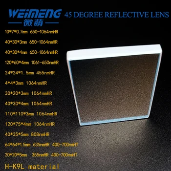 Weimeng de 45 graus LASER REFLETIVA LENTES Especiais Modelo cubóide retângulo H-K9L material para corte de soldagem, máquina de gravura