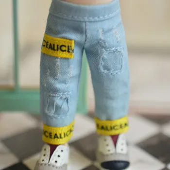 Ob11 bebê jeans hipster calças calças de boneca acessórios