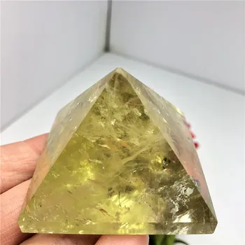 Natural Citrino Pirâmide de Cristal de pedra preciosa Mineral Ótimo para Meditação de Cura Decoração de Casa Chakra Reiki Pedra