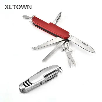 XLTOWN de aço inoxidável faca ao ar livre multi-função de faca de aço inoxidável mini canivete Suíço casa dom de faca, tesoura, chave de fenda