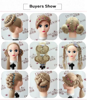 Qoxi Profissionais dos desenhos animados da formação cabeças, com longos pêlos grossos prática de Cabeleireiro manequim de bonecas de Estilo maniqui para venda