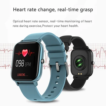 2020 Novas P8 Cor da Tela do Smart Watch Homens Mulheres Total Toque de Fitness Tracker Pressão Arterial Relógio Inteligente Mulheres Smartwatch para Xiaomi