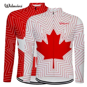 Canadá marca de bicicleta 2019 homens de ciclismo jersey de manga longa Roupas Bicicleta de ciclismo Desgaste de Corrida de Bicicleta Roupas de Maple Leaf Flag 6543