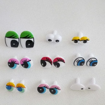 50pcs/monte novo estilo de desenho animado toy olhos de plástico de segurança olhos e suave máquina de lavar para diy boneca de artesanato resultados-opção de estilo