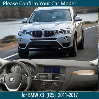Para BMW X3 F25 2011 2012 2013 2016 2017 Anti-Derrapante Painel Tapete Capa de Almofada de Sol Interior Sombra painel de bordo de Acessórios para carros