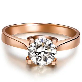 18K goldr anel 1ct DVVS moissanite anel de Noivado&Casamento Jóias com certificado de 0070