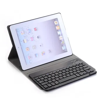 Luxo Case para Apple iPad 2 3 4 Teclado Bluetooth Couro Tablet Capa para iPad 2 iPad 3 para o iPad 4 Smart Caso de Suspensão Automática