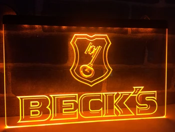 LE029 - Beck Becks Cerveja Sinal de Barra de Néon do DIODO emissor de Luz, Sinal de decoração de casa artesanato