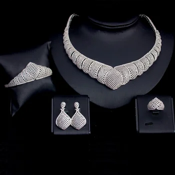 BRIDETALK 4PCS de Grande Luxo define AAA Cúbicos de zircônia jóias para as mulheres de noiva & festa de noivado Médio Oriente frete Grátis