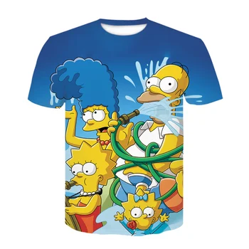 2020 mais Recentes roupas de Os Simpsons impressas em 3d Homem, Mulher t-shirt casual Harajuku Cartoon Engraçado tshirt Rua Vestindo grande